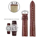 Bracelet montre cuir alligator 16 à 21 mm – Couleur du bracelet Brown silver