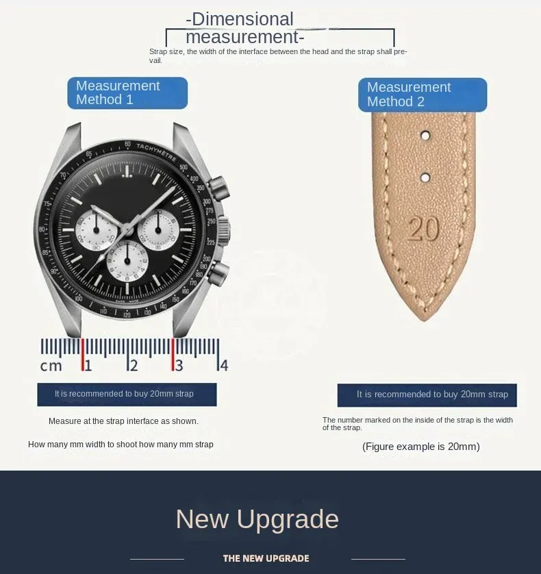 Bracelet montre cuir alligator 16 à 21 mm