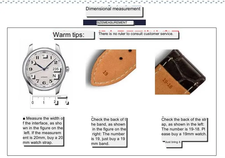 Bracelet montre cuir alligator 16 à 21 mm