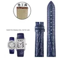 Bracelet montre cuir alligator 16 à 21 mm – Couleur du bracelet Royal Blue-no buckle