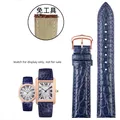 Bracelet montre cuir alligator 16 à 21 mm – Couleur du bracelet Royal Blue rose gold