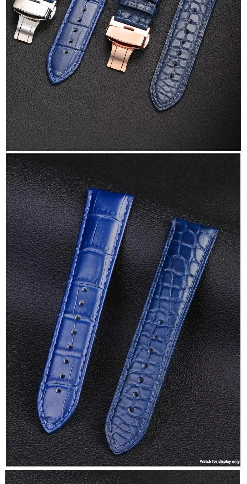 Bracelet montre cuir alligator 18 à 22 mm