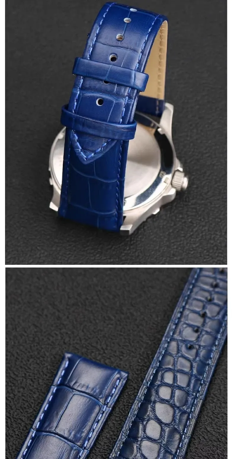 Bracelet montre cuir alligator 18 à 22 mm
