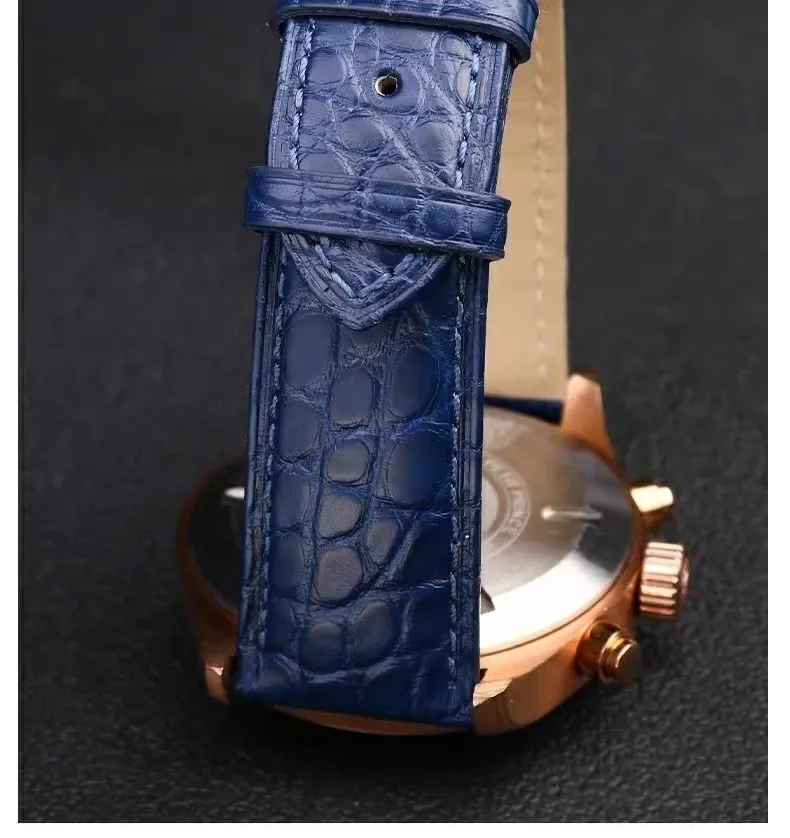 Bracelet montre cuir alligator 18 à 22 mm