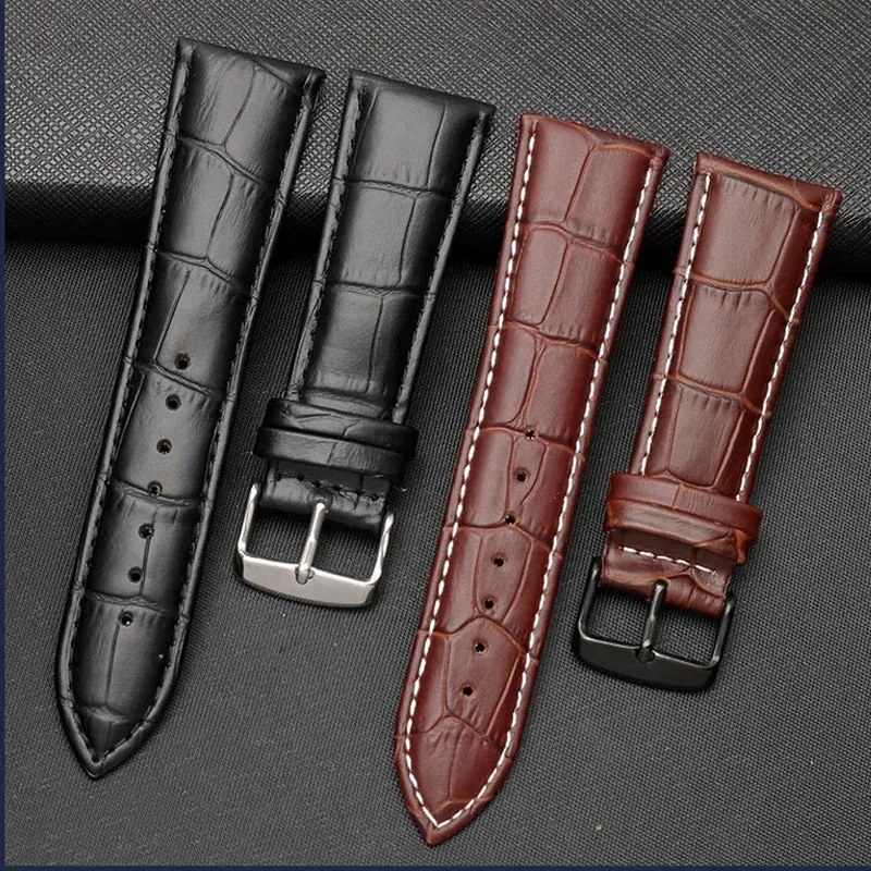 Bracelet montre cuir alligator 18 à 28 mm