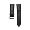 Bracelet montre cuir alligator 18 à 28 mm – Couleur du bracelet black black buckle