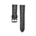 Bracelet montre cuir alligator 18 à 28 mm – Couleur du bracelet black white black