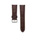 Bracelet montre cuir alligator 18 à 28 mm – Couleur du bracelet brown white silver