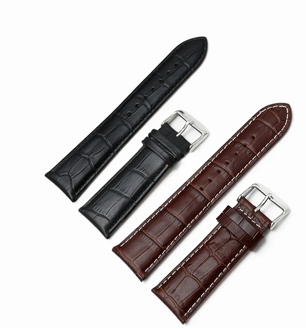 Bracelet montre cuir alligator 18 à 28 mm