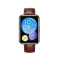 Bracelet montre cuir avec connecteur pour Huawei Watch Fit – Couleur du bracelet Marron