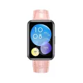 Bracelet montre cuir avec connecteur pour Huawei Watch Fit – Couleur du bracelet Rose
