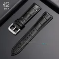 Bracelet montre cuir bambou 12 à 22 mm pour Seiko – Couleur du bracelet Black
