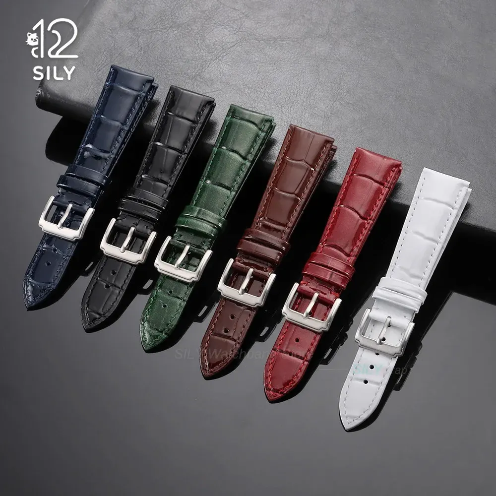 Bracelet montre cuir bambou 12 à 22 mm pour Seiko