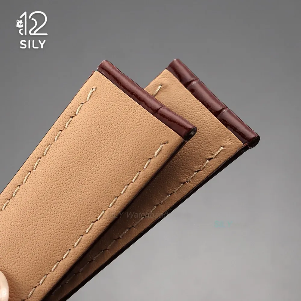 Bracelet montre cuir bambou 12 à 22 mm pour Seiko