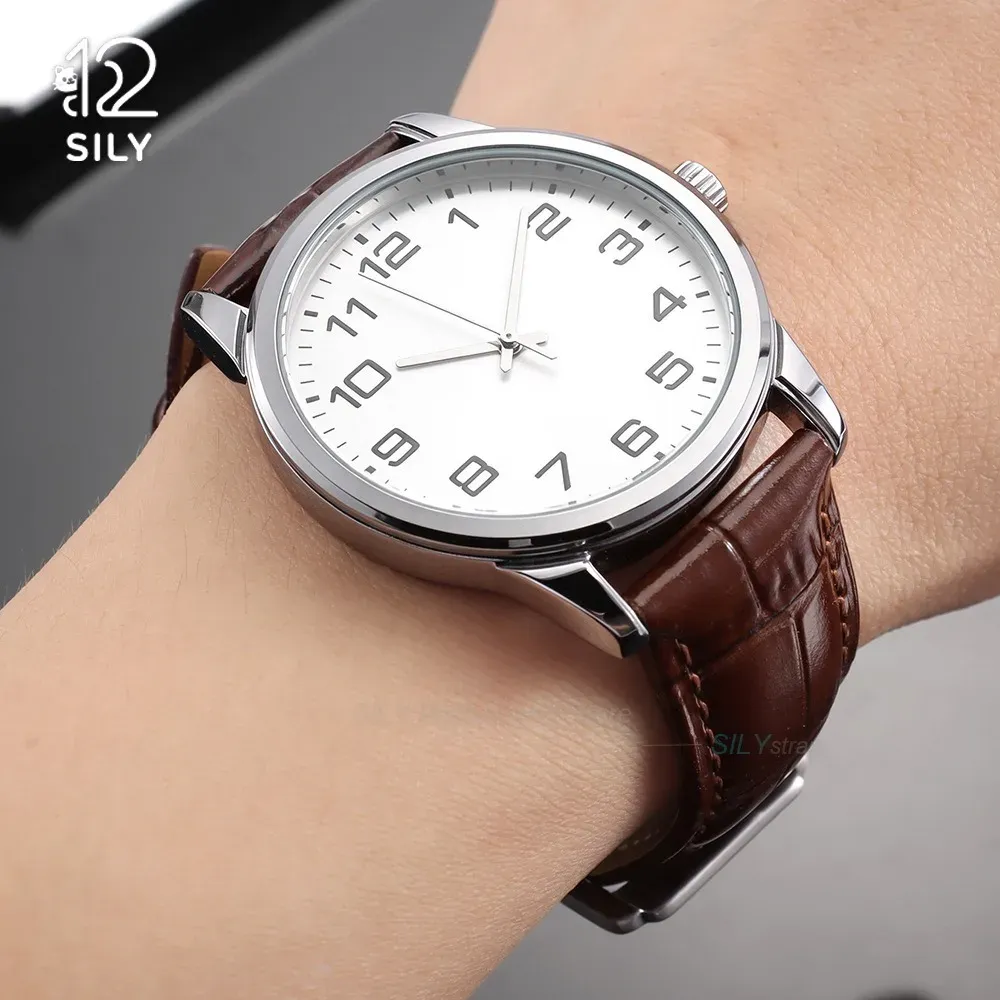 Bracelet montre cuir bambou 12 à 22 mm pour Seiko