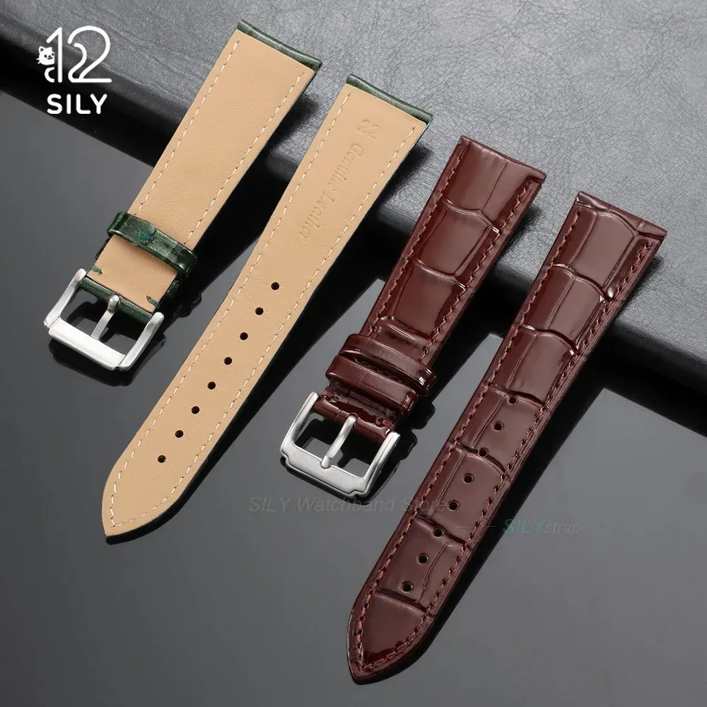 Bracelet montre cuir bambou 12 à 22 mm pour Seiko