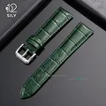 Bracelet montre cuir bambou 12 à 22 mm pour Seiko – Couleur du bracelet Green