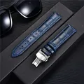 Bracelet montre cuir bambou 18 à 24 mm boucle papillon – 1