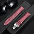 Bracelet montre cuir bambou 18 à 24 mm boucle papillon – 4