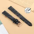 Bracelet montre cuir bambou croco 8 à 16 mm – Couleur du bracelet Black-Rose Gold