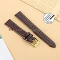 Bracelet montre cuir bambou croco 8 à 16 mm – Couleur du bracelet Dark Brown-Gold
