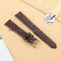 Bracelet montre cuir bambou croco 8 à 16 mm – Couleur du bracelet Dark Brown-Rose Gold