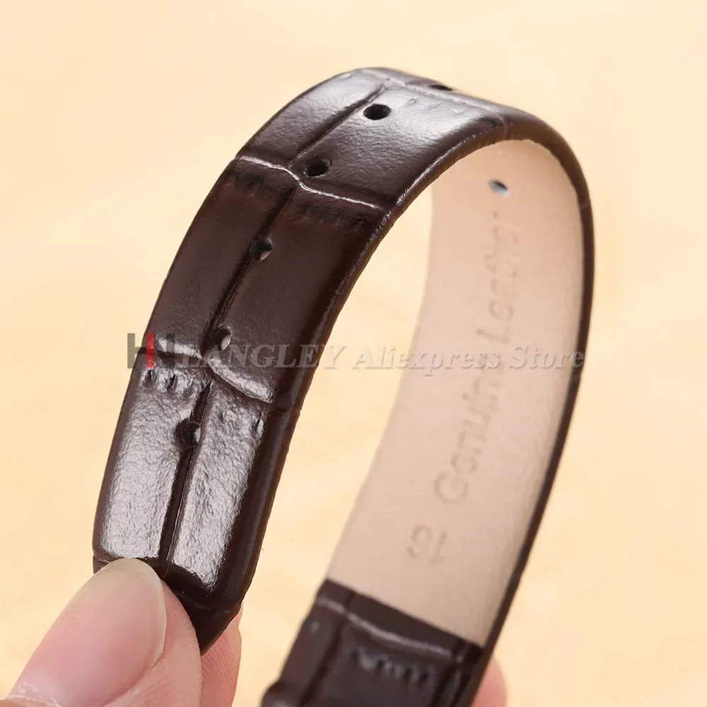 Bracelet montre cuir bambou croco 8 à 16 mm