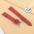 Bracelet montre cuir bambou croco 8 à 16 mm – Couleur du bracelet Red-Silver