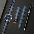 Bracelet montre cuir bleu réglable 14 à 22 mm – 2