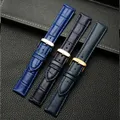 Bracelet montre cuir bleu réglable 14 à 23 mm – 6