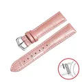 Bracelet montre cuir Cartier Tank 12 à 20 mm à dégagement rapide – Couleur du bracelet Pink-Silver Buckle