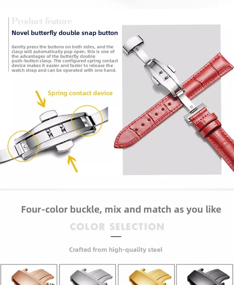 Bracelet montre cuir Cartier Tank 12 à 20 mm à dégagement rapide