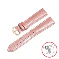 Bracelet montre cuir Cartier Tank 12 à 20 mm à dégagement rapide – Couleur du bracelet Pink-RoseGold Buckle