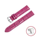 Bracelet montre cuir Cartier Tank 12 à 20 mm à dégagement rapide – Couleur du bracelet RoseRed-SilverBuckle