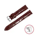 Bracelet montre cuir Cartier Tank 12 à 20 mm à dégagement rapide – Couleur du bracelet Brown-Silver Buckle