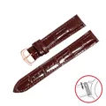 Bracelet montre cuir Cartier Tank 12 à 20 mm à dégagement rapide – Couleur du bracelet Brown-RoseGoldBuckle