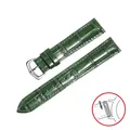 Bracelet montre cuir Cartier Tank 12 à 20 mm à dégagement rapide – Couleur du bracelet Green-Silver Buckle