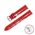 Bracelet montre cuir Cartier Tank 12 à 20 mm à dégagement rapide – Couleur du bracelet Red-Silver  Buckle