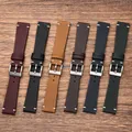 Bracelet montre cuir ciré 18 à 22 mm fait main – 1