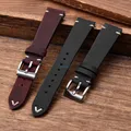 Bracelet montre cuir ciré 18 à 22 mm fait main – 6
