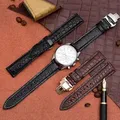 Bracelet montre cuir croco 12 à 19 mm boucle papillon – 4