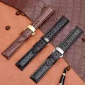 Bracelet montre cuir croco 12 à 19 mm boucle papillon – 5