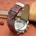 Bracelet montre cuir croco 12 à 19 mm boucle papillon – 6