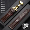 Bracelet montre cuir croco 12 à 20 mm boucle auto – 1