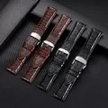 Bracelet montre cuir croco 12 à 20 mm boucle auto – 5