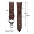 Bracelet montre cuir croco 12 à 20 mm boucle auto – 6