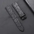 Bracelet montre cuir croco 13 à 20 mm vintage – Couleur du bracelet Black-nobuckle