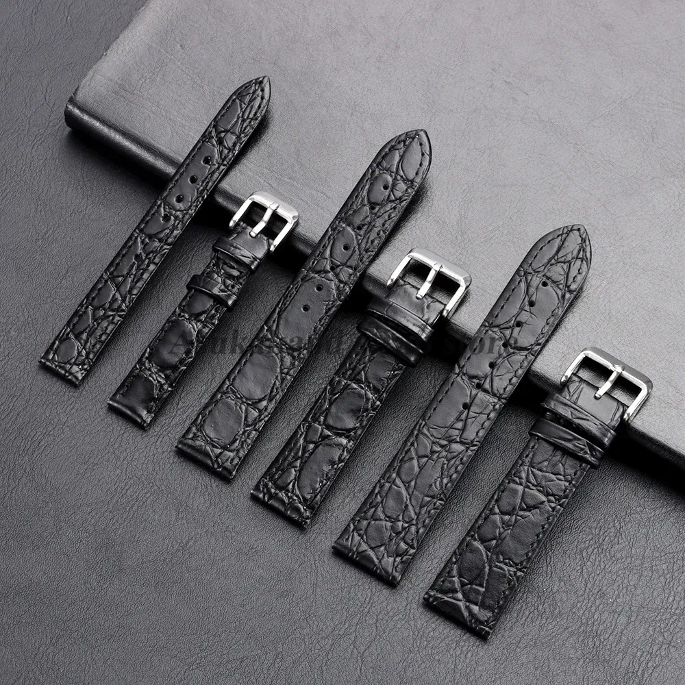 Bracelet montre cuir croco 13 à 20 mm vintage
