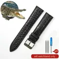 Bracelet montre cuir croco 14 à 22 mm – Couleur du bracelet Black-Black-K1
