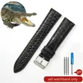 Bracelet montre cuir croco 14 à 22 mm – Couleur du bracelet Black-Steel-K1